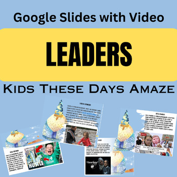 Preview of Leadership SEL Student Mentors and Heroes Justice Issues Google Slides Grade 3-8