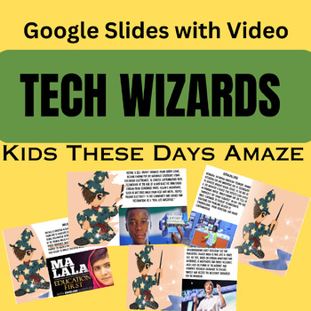 Preview of Leadership SEL Student Mentors and Heroes- TECHNOLOGY: Google Slides Grades 3-8