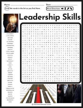 Preview of Leadership Skills Word Search Puzzle
