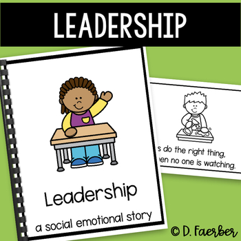 Preview of Leadership Skills Social Emotional Learning Story - What is a Leader Book
