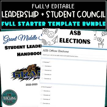 Preview of Leadership Student Council Templates Bundle