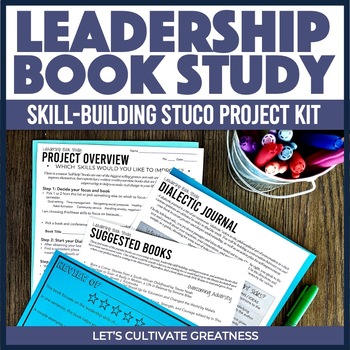 Preview of Leadership Skills Activity Project for Student Council  - Book Study Lit Circle