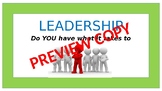 Leadership Traits Lesson for Junior High & HighSchool