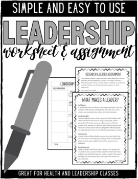 leadership assignment for high school students