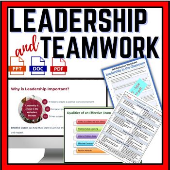 Preview of Leadership and Teamwork Bundle 1 - Powerpoints and Activities - editable