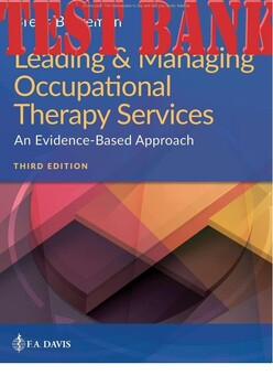 Preview of Leading & Managing Occupational Therapy Services 3rd Edition by Brent_TEST BANK