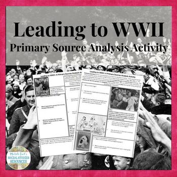 Preview of Leading to WWII Primary Source Analysis Handout Homework US History WW2