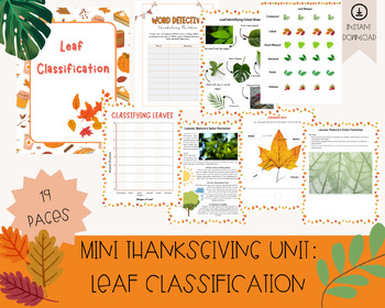 Preview of Leaf Classification: Science Curriculum, Homeschool Curriculum,