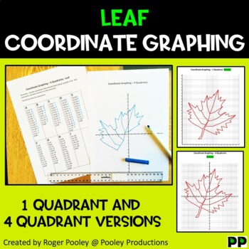 Preview of Leaf Coordinate Plane Graphing