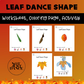 Preview of Leaf Dance Shape | Worksheet, Coloring Page, Activity