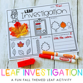 Leaf Investigation Activity - Leaf Observation Recording Sheet