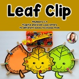 Leaf Letter and Number Clip-Fall-Fine Motor