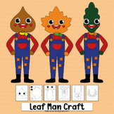Leaf Man Craft Fall Bulletin Board Autumn Coloring Pages A