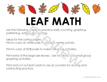 Preview of Leaf Math