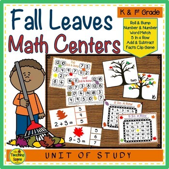 Preview of Fall Leaves Math Centers