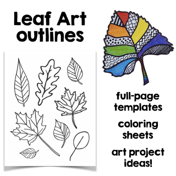Preview of Leaf Templates-  Coloring Sheets of Leaves-  Leaf Art Project Ideas