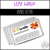 Leaf Walk Family Letter Printable