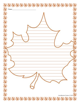 Preview of Leaf Writing Paper