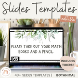 Leafy Green Botanical Slides | Editable Morning Slides wit