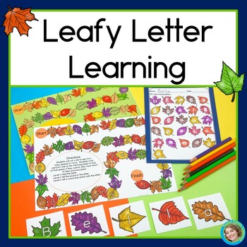 Preview of Fall Leaves Alphabet Letter Games Worksheets Activities | Leafy Letter Learning