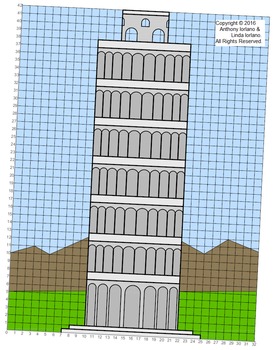 Preview of Leaning Tower of Pisa Mystery Picture:Distance Learning