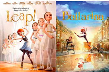Preview of Leap! Ballerina Movie Guide Questions chronological order in English & Spanish