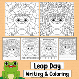 Leap Day 2024 Coloring Pages Writing Activities Frog Math 