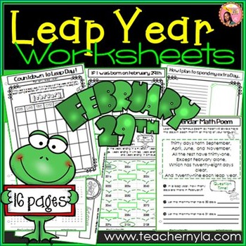 Preview of Leap Year 2024 Activities and worksheets for Leap Day