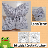 Leap Day Activities Cooties Catcher Craft Frog Game Writin