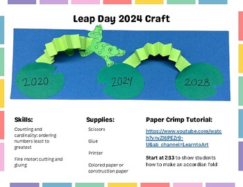 Preview of Leap Day Craft 2024