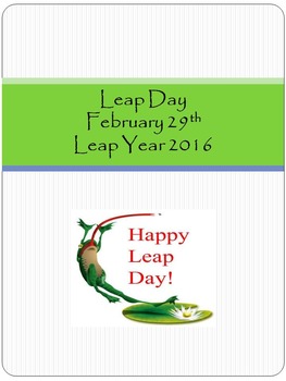 Preview of Leap Day February 29th Leap Year 2016