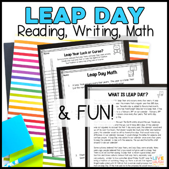 Preview of Leap Year Leap Day Activities for Reading, Writing, Math, and Fun 