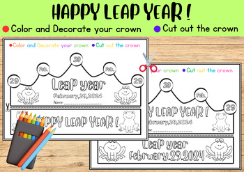 Leap Day Hat Craft,Leap Year 2024 Activities Leap Day Crown 2024(Hats