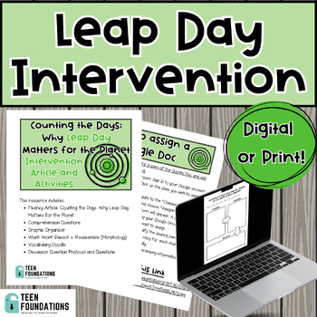 Preview of Leap Day Intervention for Older Students | Digital + Print | Fluency, Comp