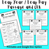 Leap Day (Leap Year) 2024 Activity - Text Structures (Prin