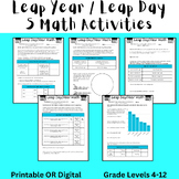 Leap Day (Leap Year) 2024 Math Activity (Algebra and Data)
