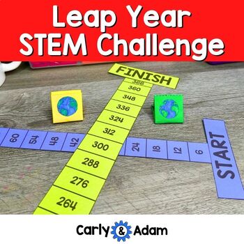 Preview of Leap Day Leap Year 2024 STEM Activity Origami Earth Racers, Astronomy Lesson