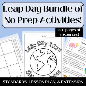 Preview of Leap Day - Leap Year Bundle of Activities - Passage, Coloring, Comics, More!