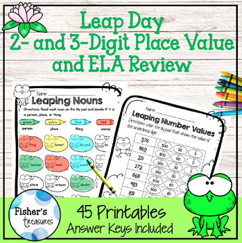 Preview of Leap Day Place Value and ELA review