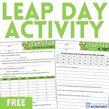 Preview of Leap Day Math Activities | Free Middle School Math Activity