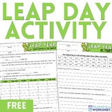 Leap Day Math Activities | Free Middle School Math Activity