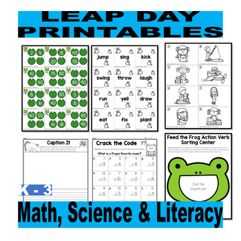 Leap Day Themed Math, Literacy and Science Packet by My Class 101