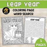 Leap Year 2024 Activities 2nd Grade Word Search Coloring P