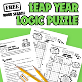 Leap Year 2024 Activities Logic Puzzles, FREE Word Search 