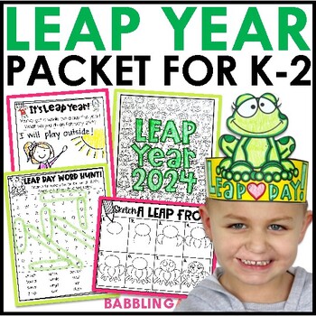 Preview of Leap Day 2024 Activities Kindergarten Leap Day Crown Coloring Pages Word Search