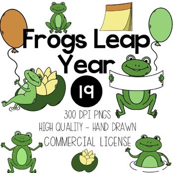 Leap Year 2024 Cute Frogs Clipart Hand Drawn Images Color Black   Original 10820959 1 