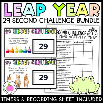 Preview of Leap Year 2024 | Leap Day Activity | 29 Second Challenge Bundle