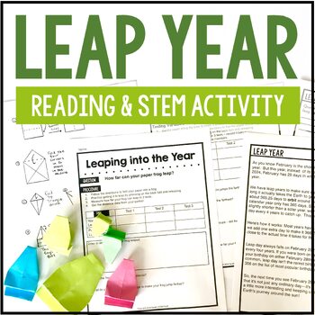 Preview of Leap Year 2024: Reading Passage and STEM Activity