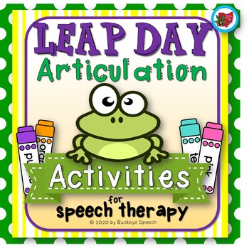 Preview of Leap Year Articulation Activities for Speech Therapy!