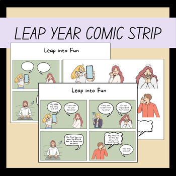 Preview of Leap Year Comic Strip Themed Writing Easel Activity for 8th Grade 